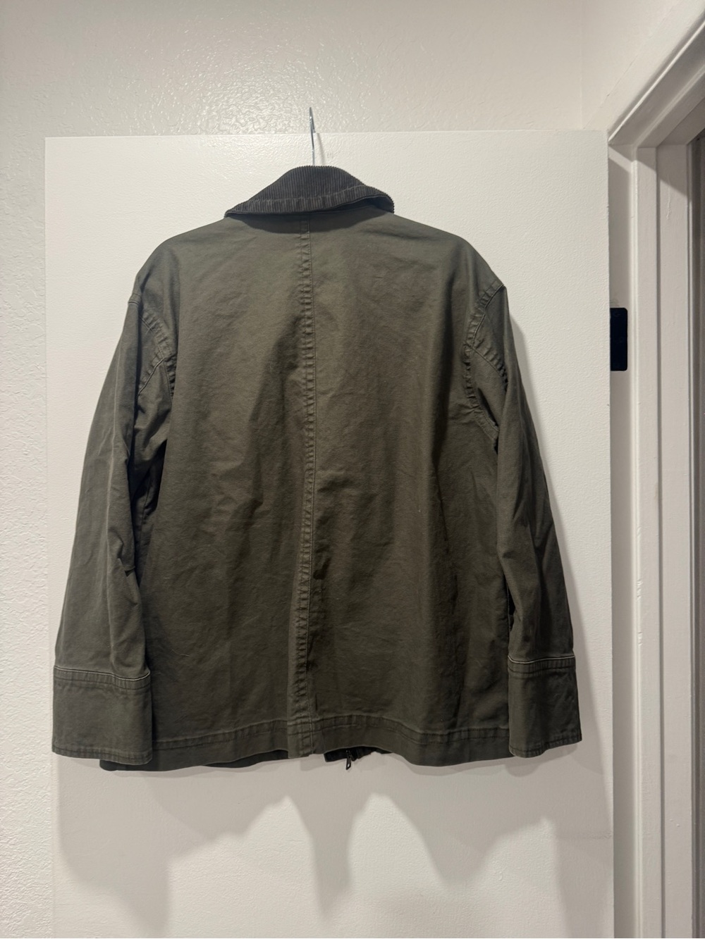 Old Navy Olive Green Utility Jacket - Corduroy Collar - Large - Picture 3 of 4